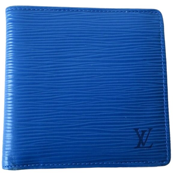 365089F V Louis Vuitton Wallet Marco Blue Epi Leather - Picture 1 of 10